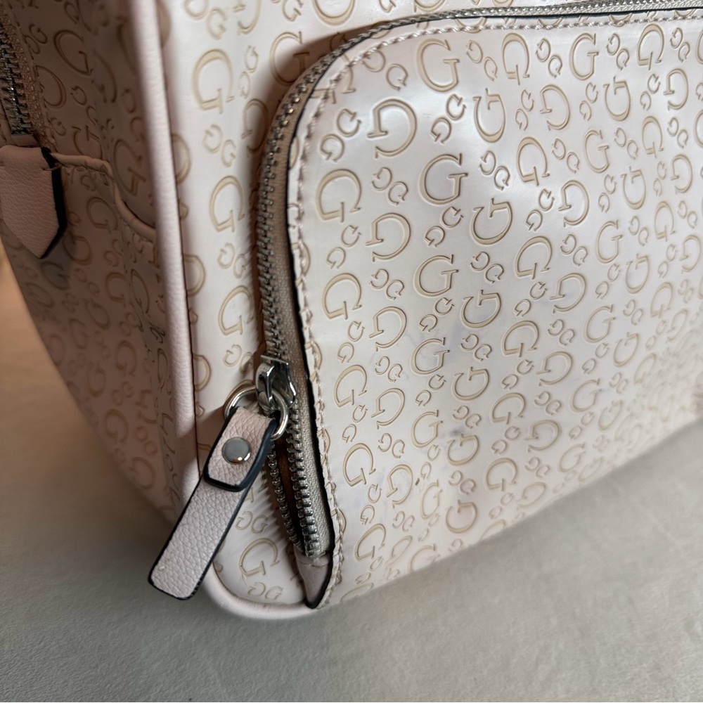 GUESS Light Pink Monogram Backpack READ descripti… - image 3